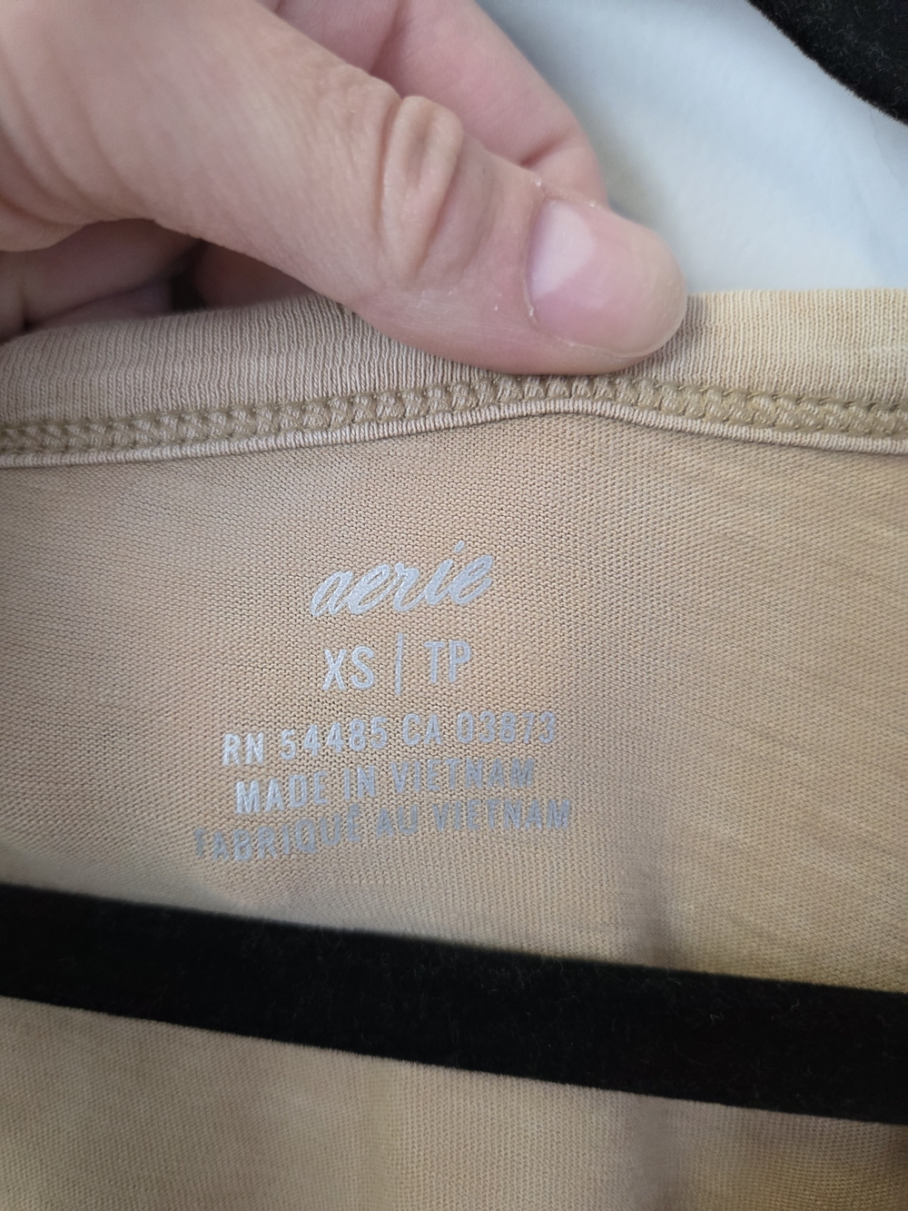 aerie Nude Beige Stretch Tank Top